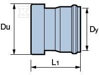 Złączka PVC 315x315 rura PVC/kielich - 3022158