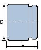 Złączka PVC 200x200 rura PVC/kielich - 3017487