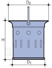 Wiaderko typ K 260x205 H=254 do wpustu - 3022215