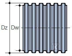 Corrugated conduit 25/21mm blue for - 3032747