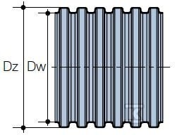 Corrugated conduit 36/29mm blue for - 3032749