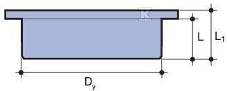 Pokrywa tworzywowa PE dn 600mm z - 3045093