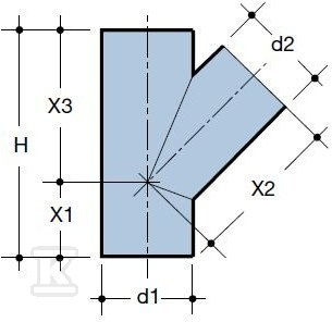 Trójnik PEHD 125x90/45 S12.5, kolor - 3003683