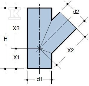 PEHD Tee 200x160/45 QuickStream - 3024027