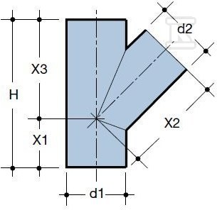 PEHD Tee 250x110/45 QuickStream - 3030620