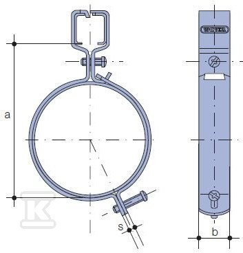 Mâner din oțel 200 mm complet, QS - 4044523