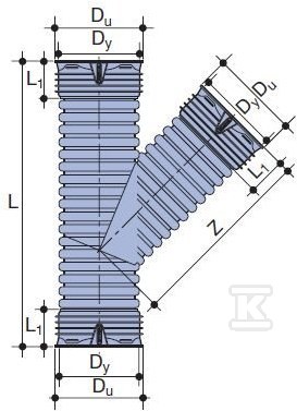 Trójnik PP X-STREAM DN/ID 250x250/45, - 3020559