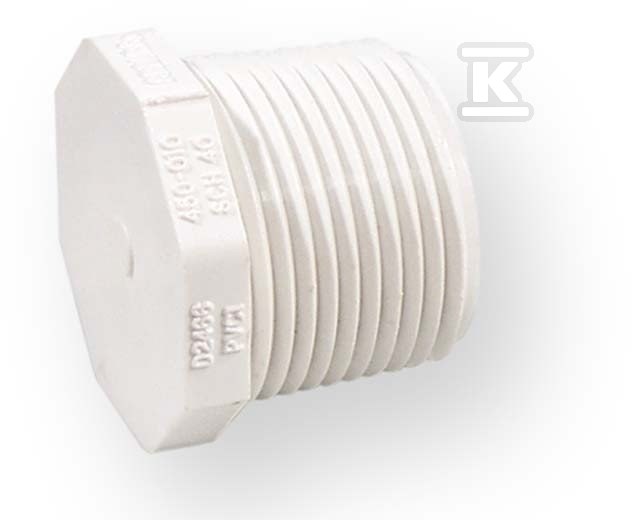 Korek z gwintem wkrętny GZ PVC-U 3/4" - 450-007