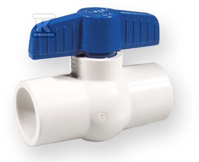 Zawór kulowy KW/KW PVC-U 1 1/2" - 602015