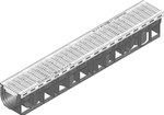 RECYFIX PLUS 100, type 01 channel, with a mesh grating MW 30/10, stainless steel, class B 125