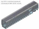 RECYFIX PLUS 100, type 010 channel, with a mesh grating MW 30/10, stainless steel, class B 125