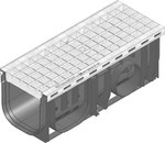 RECYFIX PLUS 150, channel type 0105, with a mesh grating MW 30/30, galvanized, class B 125