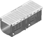 RECYFIX PLUS 150, channel type 0105, with a mesh grating MW 30/10, galvanized, class B 125