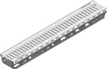 RECYFIX PLUS 100, type 80 channel, with a slotted grating, stainless steel