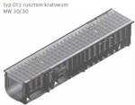 RECYFIX STANDARD 150, korytko typ 01, z rusztem kratowym MW 30/30, ocynk., kl. B 125