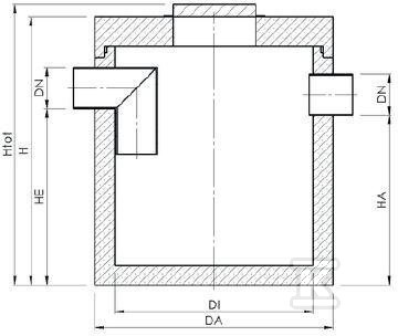 AQUAFIX S 00300/0100, betonowy osadnik, - 3101031P