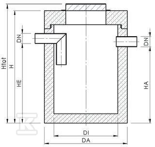 AQUAFIX Sf 00400/0150, betonowy - 3107404P