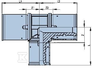 Trójnik redukcyjny 16x20x16 PPSU PN10 - 3023504