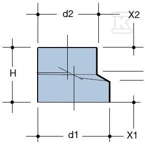 PEHD redukció 90x63mm S12.5 excenter, - 3003828