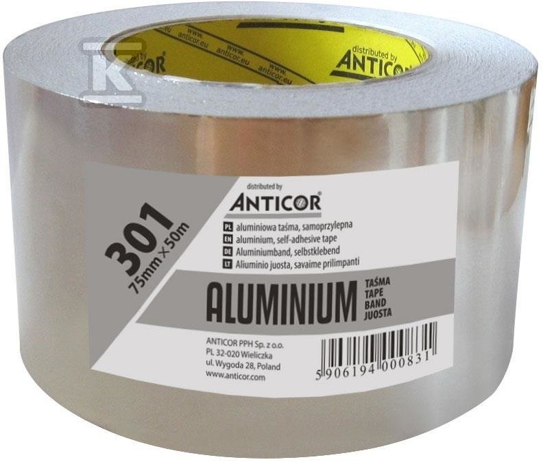 Bandă de aluminiu Aluminio 301, 75 mm x - PA-3010011-0075050