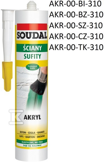 Uszczelniacz akrylowy 280ml-czarny - 137674