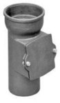 Rain collector with a seal U-AK, DN100, with a cast iron grille, gray socket cast iron (GJL)