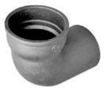 45 ° socket elbow with seal DN100, gray socket cast iron (GJL)