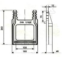 DIN1212 E channel step for nailing - W0401-1212-0000-000