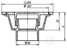 Scurgere subsol din fontă (model - W0500-1500-0003-000