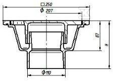 Sifon din fontă de subsol (model - W0500-1500-0001-000