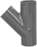 Tee dn50X50 45 °, gray cast iron without socket KML