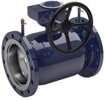 DN250 PN25 regulating ball valve, flanged