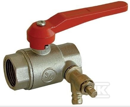 Ball valve 1/2" chrome with air vent - 1.0065.015.2510