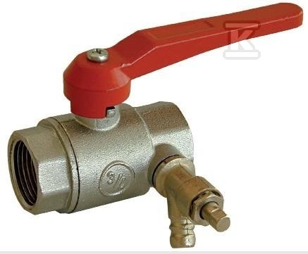 Ball valve 1 1/4" chrome with air vent - 1.0065.032.2010