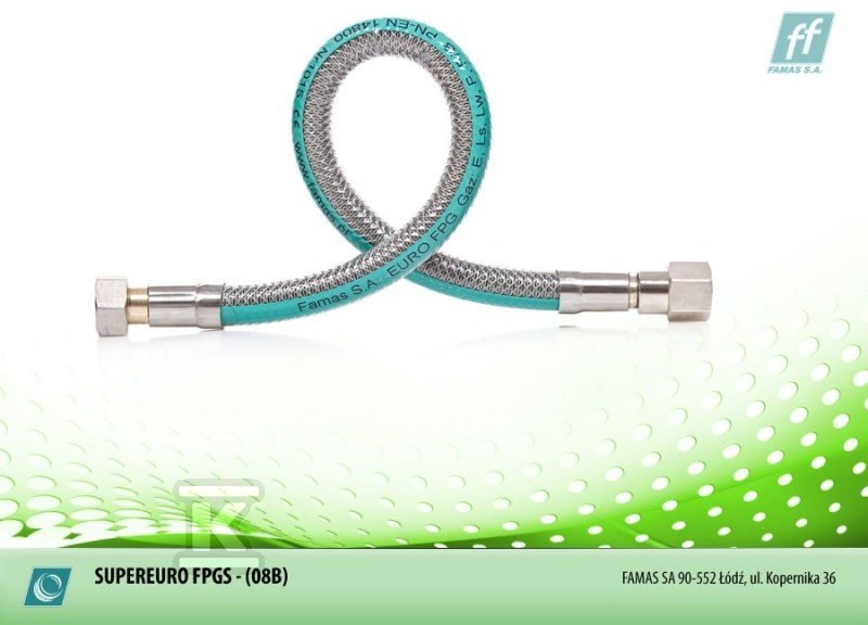 Furtun de gaz flexibil FPGS-08B L=125cm - FPGS-08B-125