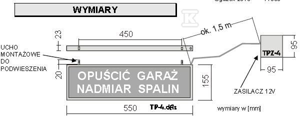 Warning sign "Opuścić garage excess - TP-4.DS2/H2