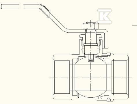 Zawór kulowy DN15 PN25 1/2 cala GW/GW - HAO092