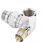 RA-NCX thermostatic valve, left-hand version, with pre-setting, color: chrome