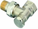 RLV-S 20 angle return valve for side and bottom feed radiators