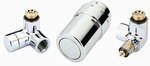 Right set (two valves + head) Danfoss X-tra Collection for bathroom and decorative radiators