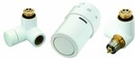 Right set (two valves + head) Danfoss X-tra Collection for bathroom and decorative radiators, white