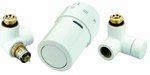 Left set (two valves + head) Danfoss X-tra Collection for bathroom and decorative radiators, white