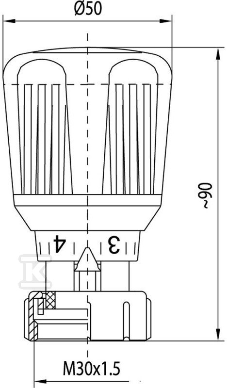 Termostatická hlavice VIRGO typ GZ 03 - 4410000