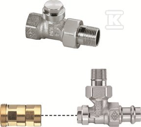 Grzejnikowy zawór odcinający z funkcją - 0361-02.000
