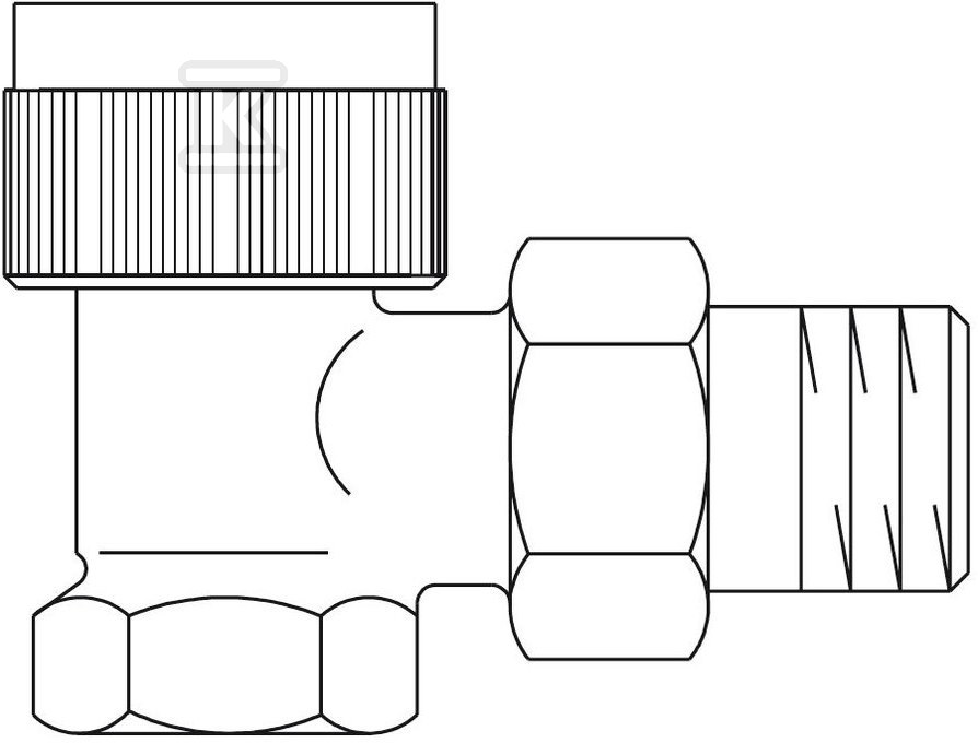 Zawór termostatyczny RFV6, DN10, kątowy - 1185063