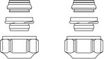 OFIX CEP compression fittings for CU 15mmX3/4"(kpl=2szt), metal-to-metal seal