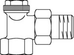 Combi 3, zawór powrotny, PN 10, DN15 - 1/2 kątowy, niklowany