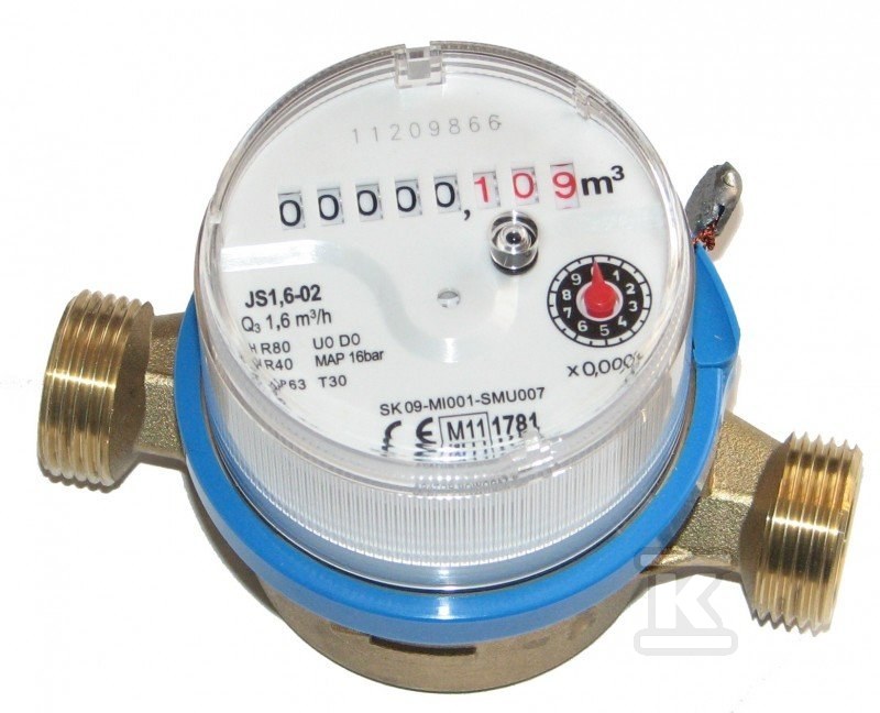 Single-jet water meter STANDARD JS1,6 - 60-3961003-H13