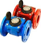 NUBIS screw water meter for hot water, with horizontal rotor axis MWN130-50