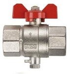 Ball valve v - 20 g 3/4" with input for temperature sensor